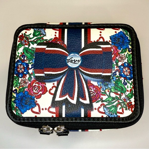 Brighton-Jewelry Box-Travel-Zip Around-Be Your Kind of Beautiful-Bow-Hearts - Picture 2 of 13